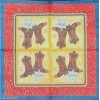 TWO Individual Napkins Cowboys Boots Bandana Cocktail for Decoupage (811)