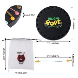 lasuroa 12pcs Brainy Knots Rope Untangling Game, Twisted Rope Puzzle Games Exercise Strategy Thinking Challenges String Solution Central Lacing Toys for All Ages