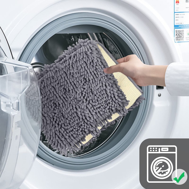 Poligono Bathroom Rug, Non-Slip, Washable, Microfibre Absorbent Bath Mat, Shower
