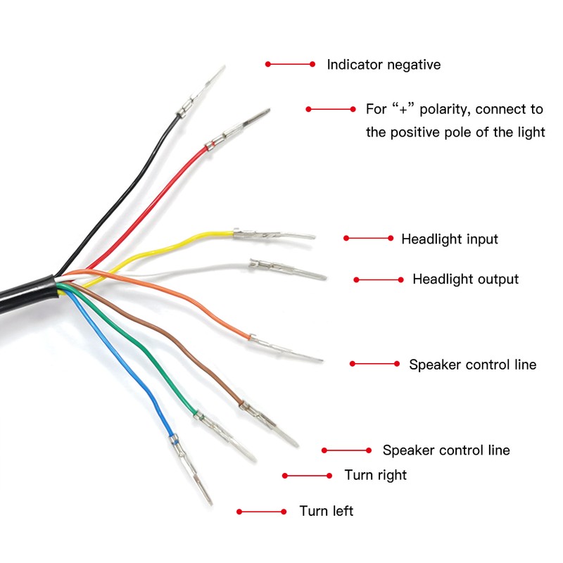 3-In-1 E-bike Headlight Turn Light Horn Switch Electric Scooter Handlebar
