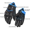 Harssidanzar Men's Full Finger Goatskin Leather Touchscreen Motorcycle Gloves GM028E