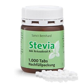 Sanct Bernhard Stevia-Tabs - Nachfüllpackung mit 1.000 Tabs
