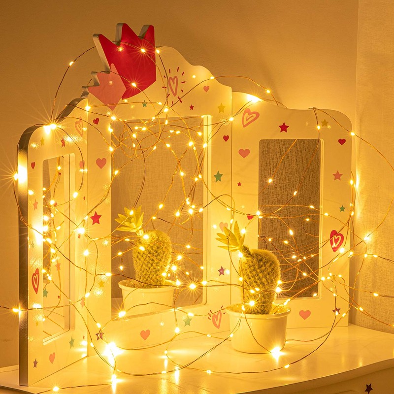 AWQ 200 LED 66 FT Copper Wire String Lights 8