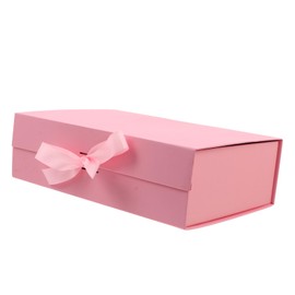 Baluue Stylish Pink Gift Packing Box with Bow-knot Creative Paper Present Case for Weddings and Parties Durable Storage for Gifts and Favors