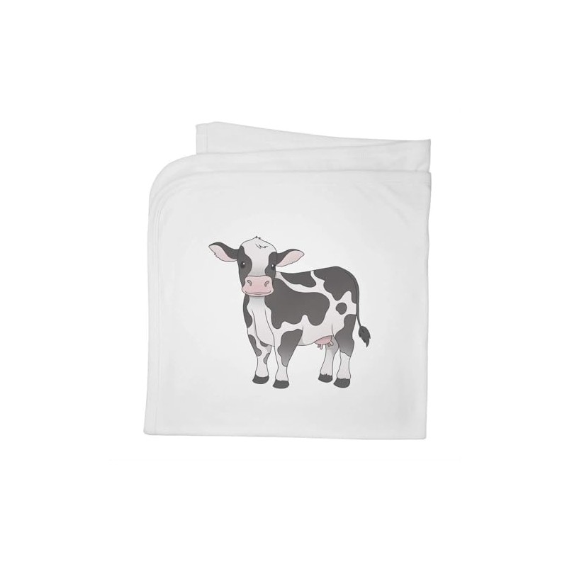 Azeeda 'Cute Dairy Cow' Cotton Baby Blanket/Shawl (BY00039308)