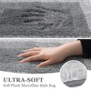 RORA Gray Bathroom Rugs Non Slip Washable 18x24 Absorbent Bath