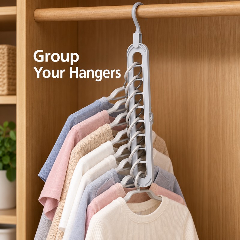 3-Pack 9-Hole Space Saving Clothes Hangers for Closet Organization –