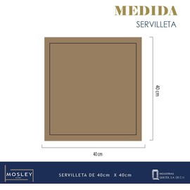 Mosley Servilletas de poliéster Lavables Medida 40x40 cms – con Dobladillo en los Laterales – Ideal para Bodas, Fiestas, Paquetes de 20 y 50 Piezas (20, Beige/Kaky)