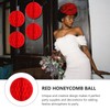 SEWACC Honeycomb Balls, Red Lantern, Decoration, Hanging, Honeycomb, Paper Decoration,