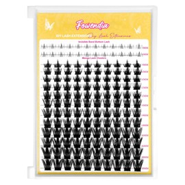 Fowendia Manga Lash Clusters California Sunset Lashes Clusters 8-18mm Fairy Eyelash Clusters DIY Lash Spikes Extension 0.3mm Wispy Individual Cluster Eyelash Extensions