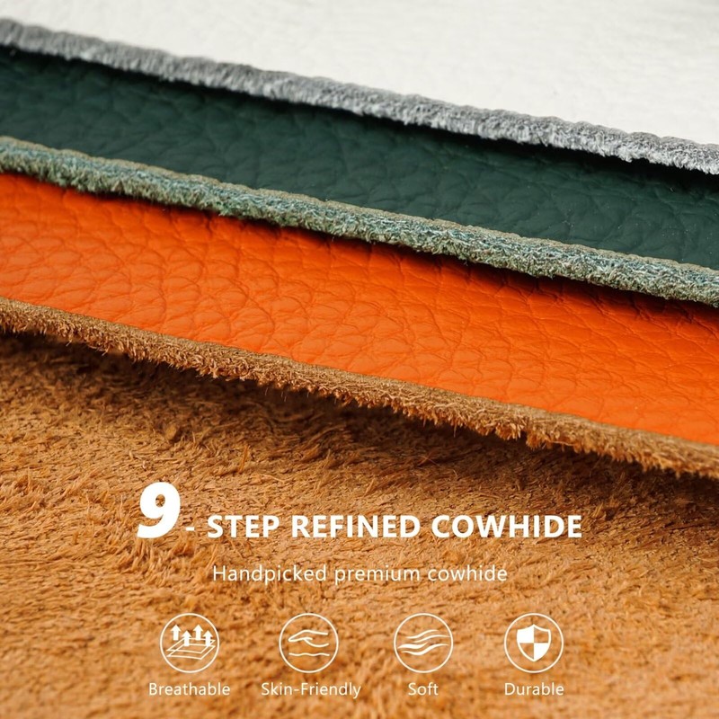 GADIEMKENSD Small Wallet Top Grain Leather RFID Blocking Mini Bifold