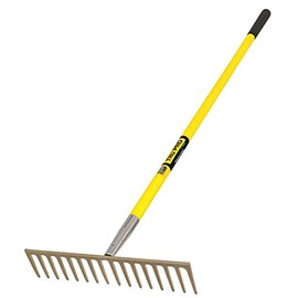 Truper 31391 Tru Pro Heavy Duty Road Rake with 16-Teeth, Fiberglass Handle, 10-Inch Grip, 60-Inch