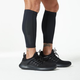 DFND Unisex Active Ax Compression Calf Sleeve - 360° Knit Graduated Compression for Injury Relief, Enhanced Circulation, and Performance - Made in USA - Small