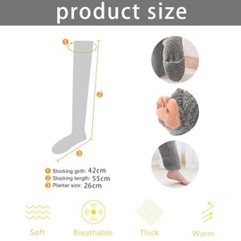 MOAZIFI Winter Home Sleeping Socks, Plush Overknee Socks, Women's Plush Overknee, Cuddly Socks Women's Winter, Warm Socks, Winter Home Sleeping Socks, Stockings Fur, Long Leg Warmers, 1
