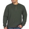 Coleman Long-Sleeve Sherpa Lined Waffle Henley Shirts for Men Hunter