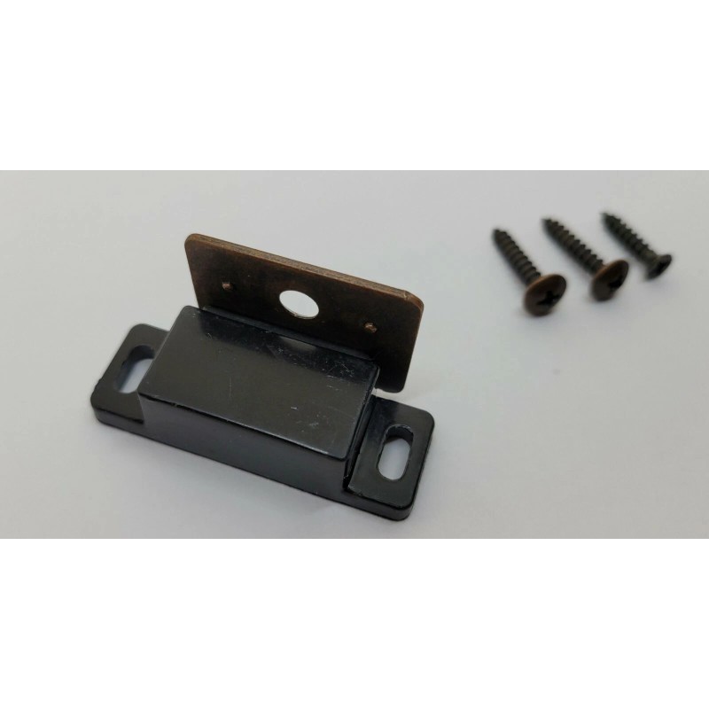 N/A Brown & Black Plastic Magnetic Catch with Fixed Strike