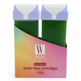Walee Roller Wax Cartridge Refill Depilatory, Roll on Wax Cartridge roller Honey, Pink, Aloe Vera, Tea Tree- (6 x 100ml) (100ml x 6, Aloe Vera)