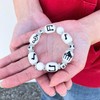 fiona Piano Music Notes Bracelet - Glass Beaded Strand, Hand-Painted