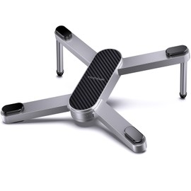 Foldable Laptop Stand for Desk: Portable Aluminum Computer Stand - Ergonomic 20° Angle Notebook Holder for Home Office ＆ Travel, Durable Laptop Riser Compatible with MacBook Pro/Air 10-15.6'' - Silver