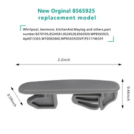 8565925 WP8565925 Dishwasher Rack Track Stop Clip Compatible with Whirlpool Kenmore Maytag KitchenAid,Replaces AP6013365 8270105 8524581 8524582 8565920, 8565925 W10082860 WP8565925VP,1-year warranty