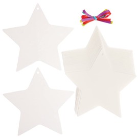 Baker Ross FX303 Colour Diffusing Stars - Pack of 30, Paper Decorations, Hanging Birthday Decorations, Arts and Crafts for Kids