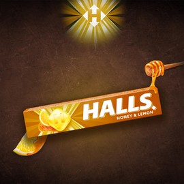 Halls 20 x 35.5g (Honey Lime) Candy Box with Assorted Flavours