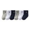 Polo Baby Sport Quarter Sock 6 Pair Pack, Navy White,