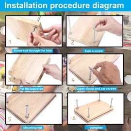 Dddzerong New 2025 Book Press, Portable Handmade Bookbinding Starter kit with Bone Clips, awl, Big Eye Needle and Waxed Thread, Measures 15.6x11 inches and is Ideal for DIY Enthusiasts.