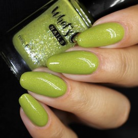 Whats Up Nails - Tuscan Harvest Nail Polish Olive Green with Iridescent Shimmer Lacquer Varnish Made in USA 21 free Cruelty Free Vegan Clean