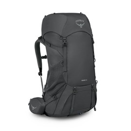 Osprey Rook 65L Men's Backpacking Backpack, Dark Charcoal/Silver Lining, Extended Fit