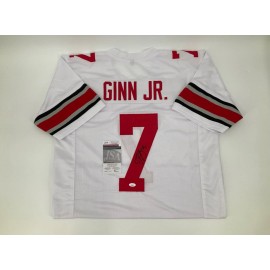 TED GINN JR. OHIO STATE SIGNED CUSTOM STITCHED JERSEY JSA WITNESS COA