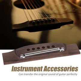 Guitar Bridge Saddle Nut 6 String Wood Acoustic Guitar Bridge Bone Pins Adjustable Shaft Repair Kit replacement for Acoustic Guitars Parts Replacement