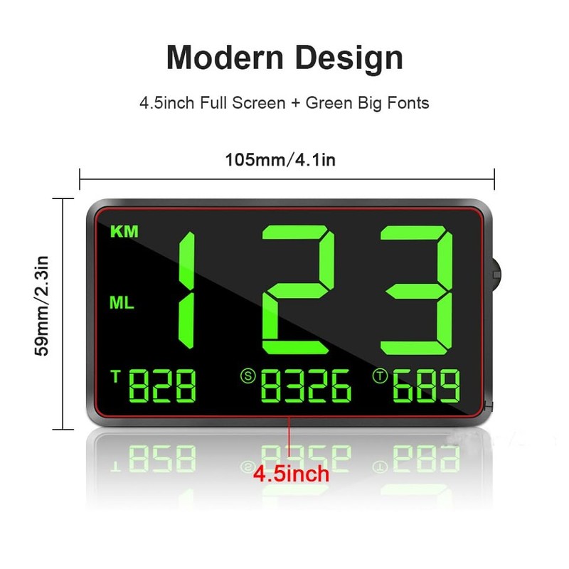 OinDoDi Digital GPS Speedometer Heads Up Display for Cars New