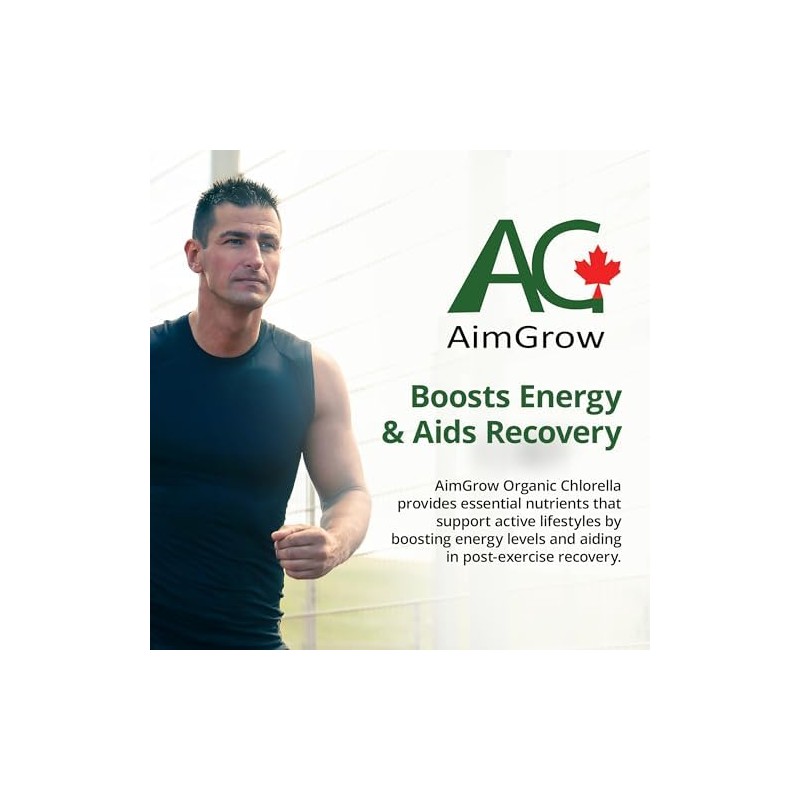 Aimgrow AimGrow Organic Chlorella, Chlorella Tablets with Broken Cell Wall,