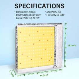 iPower 600W LED Grow Light Sunlike Full Spectrum Plants Lamp for Hydroponic Indoor