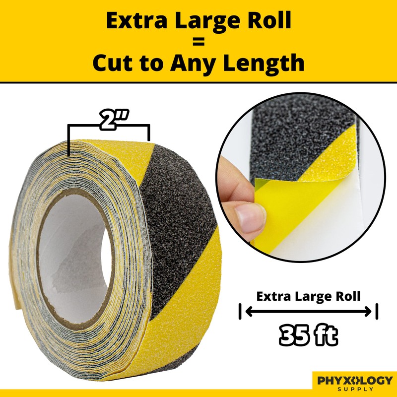 Commercial Grade 80 Grit 2" x 35 Foot Black and