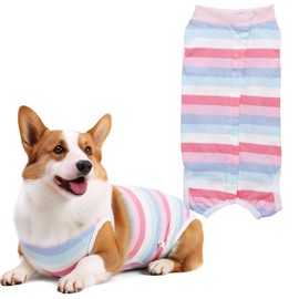 Dog Recovery Suit for Dogs and Cats Male Female Anti Licking Wound Protection Alternative to Cone for Puppies After Surgery Prevent Licking Biting (L)