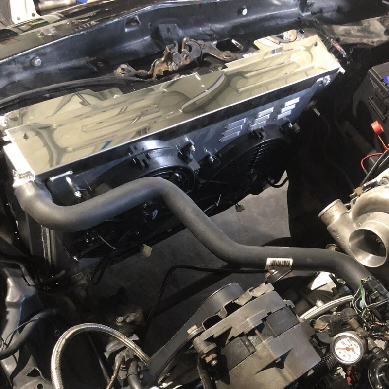 Unbranded Chrome Stainless Steel Bead Rolled Radiator Support For 1978-88