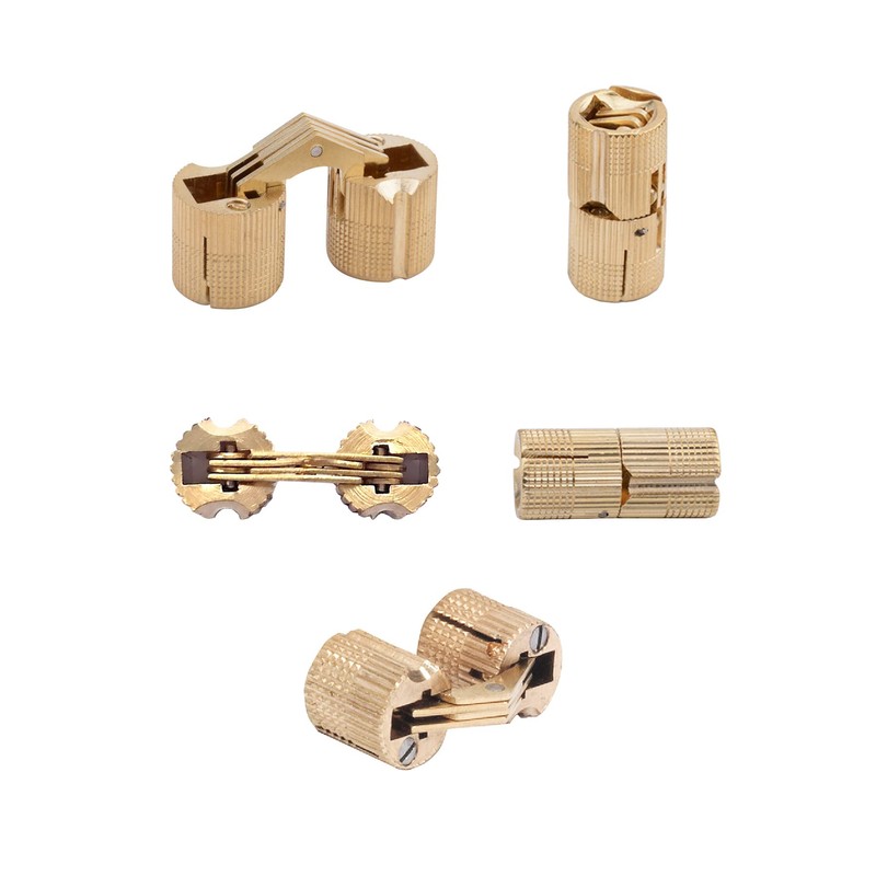 GEFONG Mini Cylindrical Barrel Hinge 14mm for Cabinet Door Panel