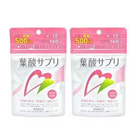 葉酸 鉄 カルシウム サプリ 180粒（90粒×2個セット(計60日分)) 葉酸500ug 鉄分15mg カルシム160mg 7種のビタミンB群、ビタミンA、C、D、E配合