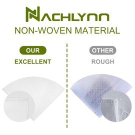 NACHLYNN 100pcs Fryer Oil Filter 4.5 Inch Cooking Oil Filter Kitchen Oil Filters Non-Woven Filter Cones Maple Syrup Filters Beeswax Filters Grease Filter Cones for Restaurant Kitchen Cafe Hotel