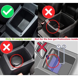 GAFAT V W GOLF 7 7.5 2013-2019 Center Console Armrest Storage Box Golf MK7 7.5 Center Armrest Organizer Center Armrest Accessories Golf 7 (Red)