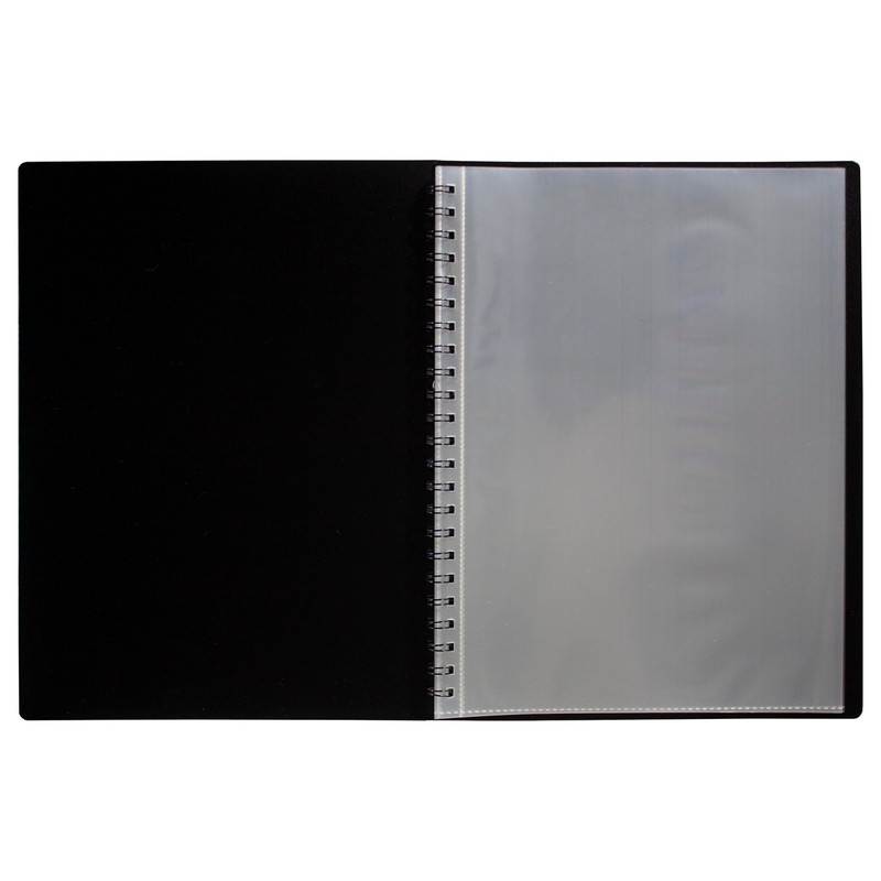 eco-eco A4 50% Recycled 20 Pocket Fold Flat Spiral Bound