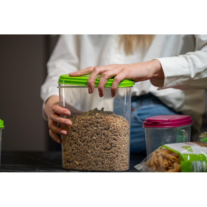 MiraHome Storage Containers 1 Litre Set of 5 Green Austrian