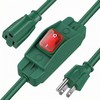 Weewooday 3 Prong Outdoor Extension Cord with Waterproof Switch 1875W