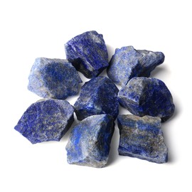 QINJIEJIE 100% Large Lapis Lazuli Raw Stones Premium Water Stones Crystals Stones Set of 4 Natural Stones Healing Stones 4.5-5 cm