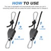 uxcell 4 Pairs 1/4" Adjustable Rope Hanger, 16.4ft(5 Meter) Heavy