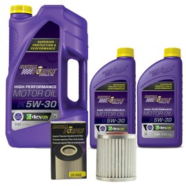 Royal Purple SAE 5W-30 Synthetic Motor Oil – 7 quarts and a 20-968 Extended Life Premium Oil Filter