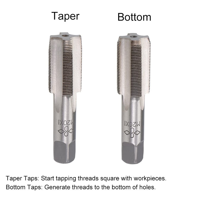 sourcing map Metric Hand Tap M20 Thread 1 Pitch 4