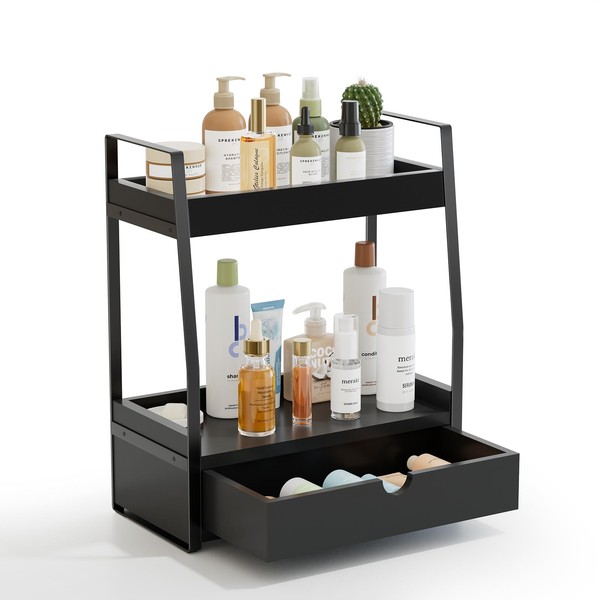 Boulphia 2-Tier Bathroom Organizer Countertop, Bathroom Sink Organizer Countertop, Vanity,
